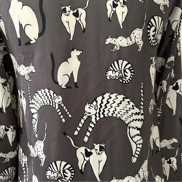 Zara Gray and White Animal Print Mini Dress - Picture 5 of 9